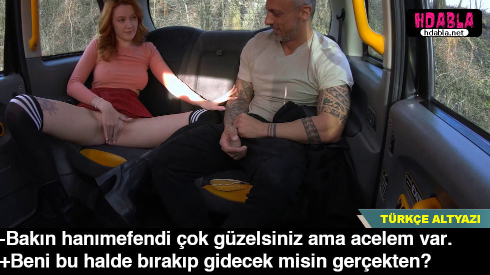 Kadın taksici kaslı İtalyan erkeği görüce arka koltukta bacakları ayırdı